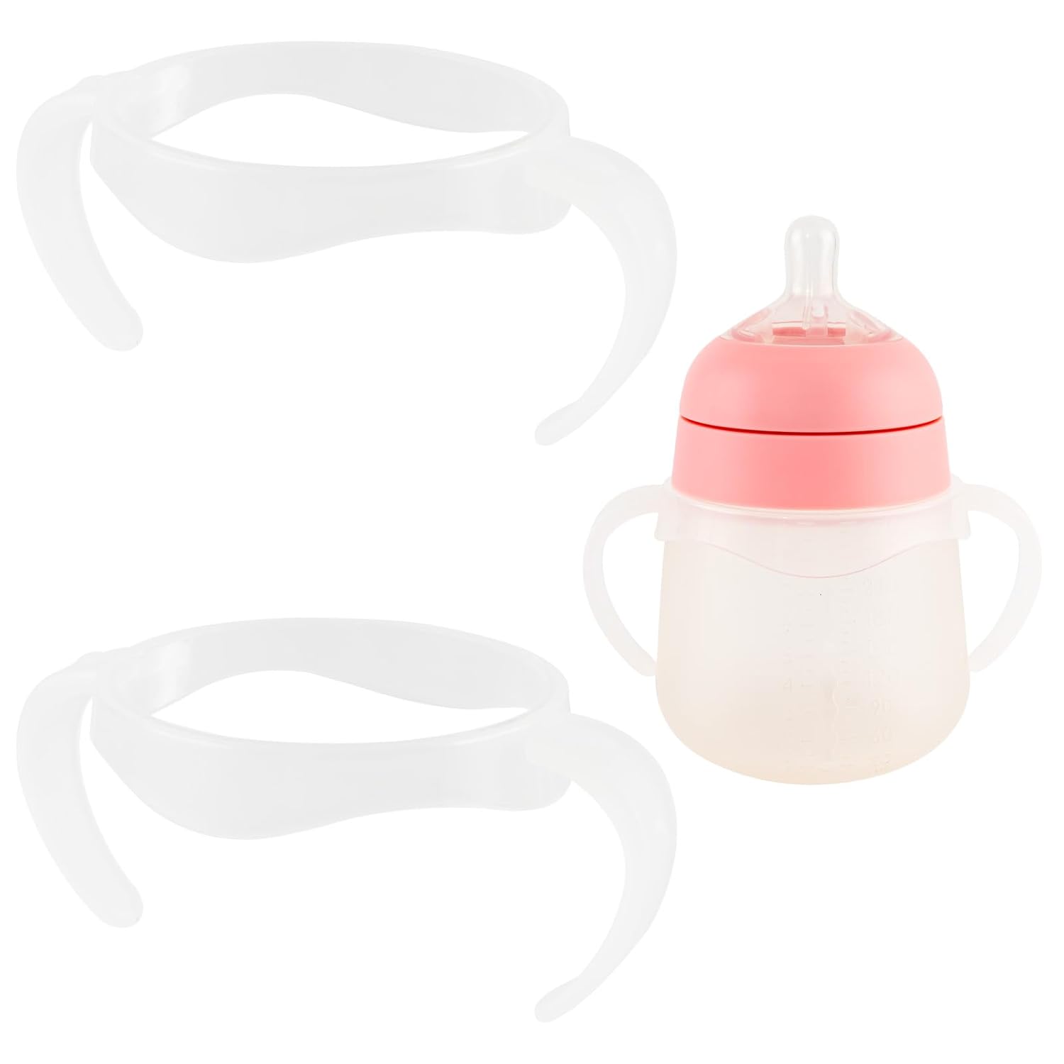Baby Bottle Handles Compatible with Nanobebe Flexy Bottles, Easy-Grip Ergonomic Handles, Transitional Sippy Cup, BPA Free, 2-Pack