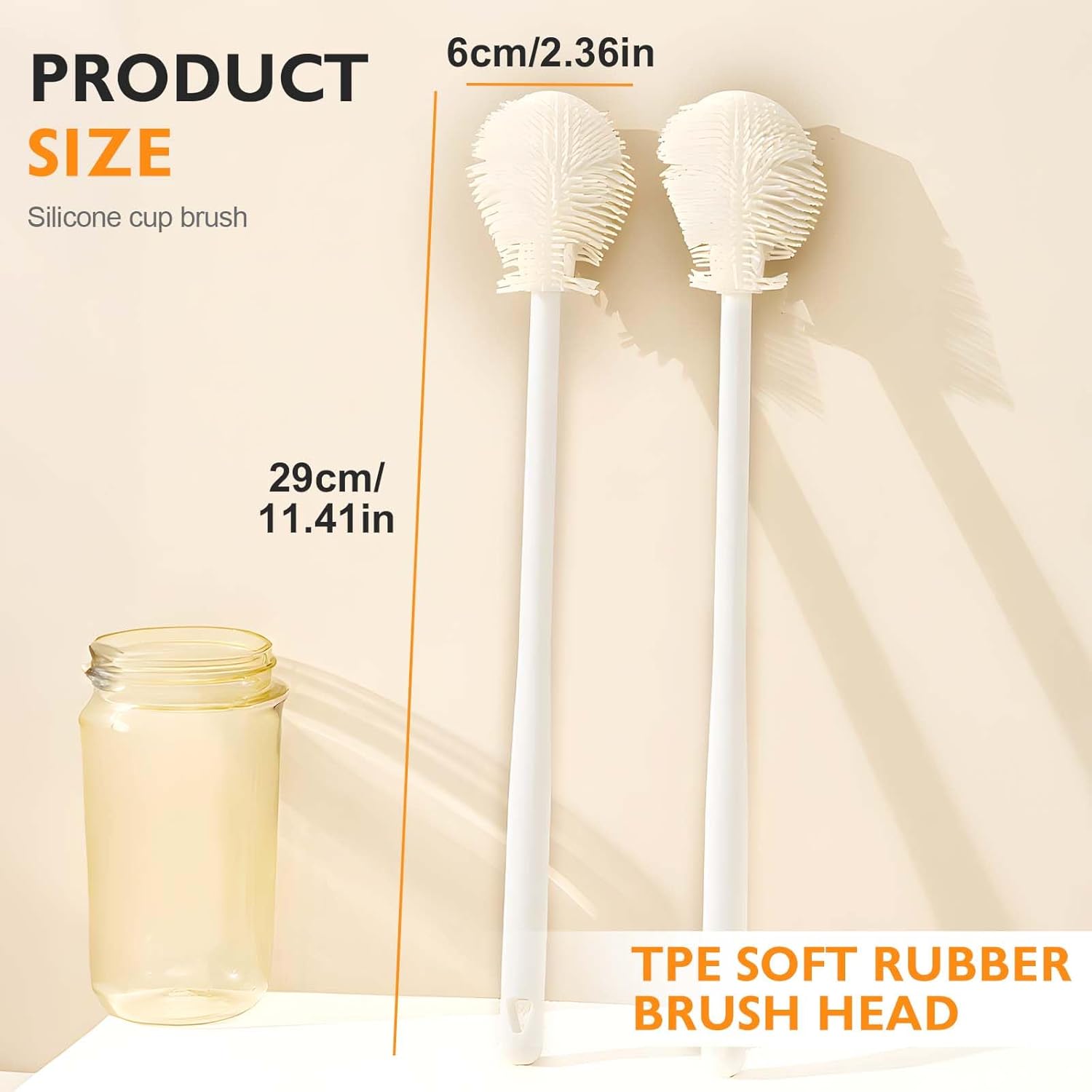 360° Flexible Silicone Bottle Brush with Long Handle,2026 New Multifunction Cleaning Foldable Cleaning Tool, Soft Bristle Silicone Cup Brush for Narrow Neck Bottles,Water Bottles (White/1pcs)